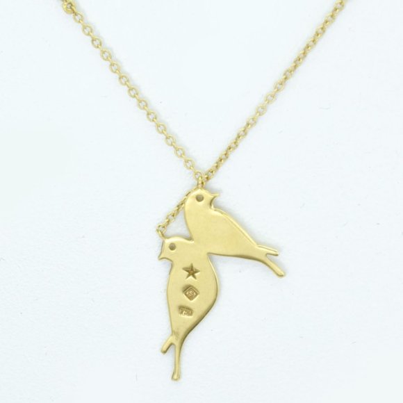 H. Stern 18K Gold Love Birds Necklace with Diamond - Picture 3 of 6